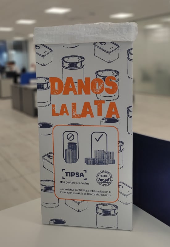 ¨Danos la lata¨, la campaña solidaria de TIPSA con la que se espera donar más de 10 toneladas de alimentos no perecederos a los Bancos de Alimentos de España
